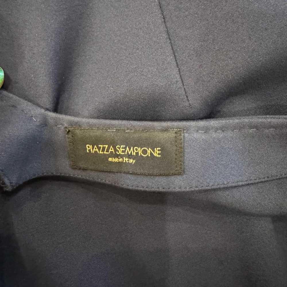 Piazza Sempione - Navy Long Sleeve V-Back Dress - Picture 7 of 11